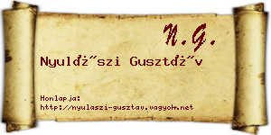 Nyulászi Gusztáv névjegykártya