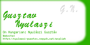 gusztav nyulaszi business card